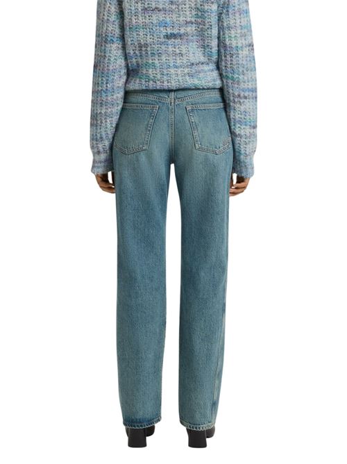 Jeans a gamba dritta in denim rigido con sfumatura smeraldo Boss Orange | 50548437320